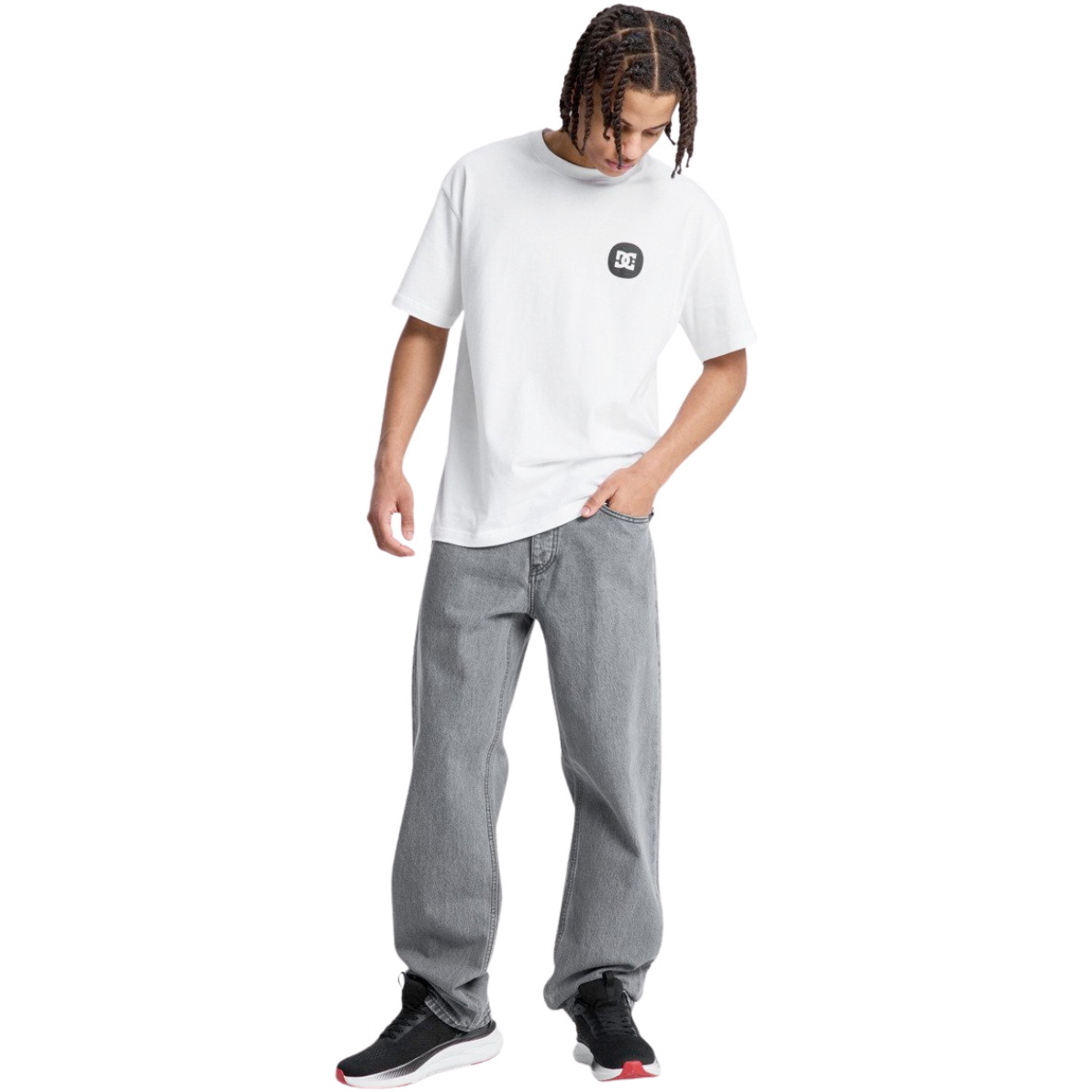 2026 DC Shoes Mens Relaxed Denim Pants EDYDP03437 - Medium Grey
